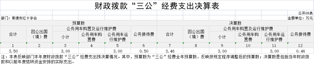 G09 财政拨款“三公”经费支出决算表(改)
